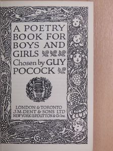 A poetry book for boys and girls [antikvár]