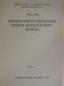 Szilassy Zoltán - Tizenhatodik és tizenhetedik századi angol költészet és próza [antikvár]