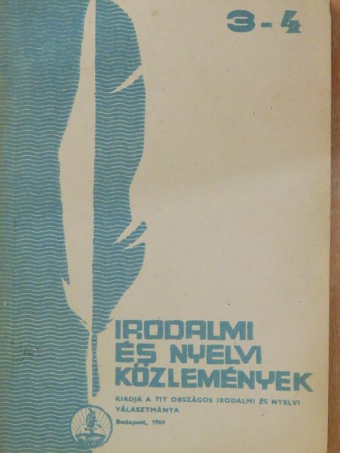 Béládi Miklós - Irodalmi és nyelvi közlemények 1964/3-4. [antikvár]