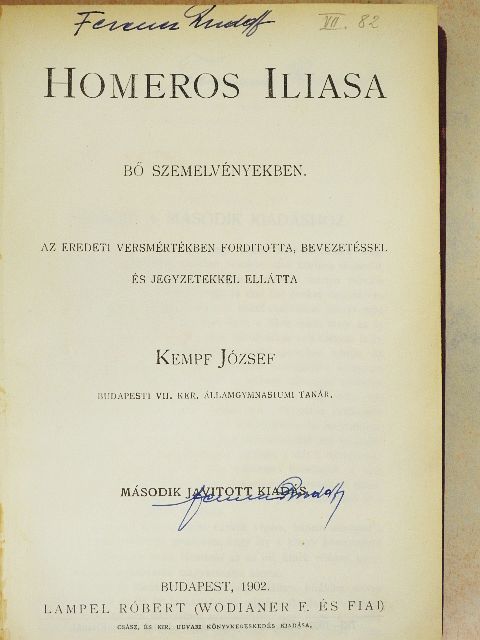 Homeros - Homeros Iliasa/Homeros Odysseiája [antikvár]