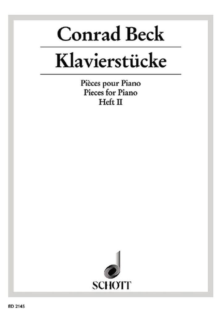 BECK,CONRAD - KLAVIERSTÜCKE HEFT II (VII-XI)