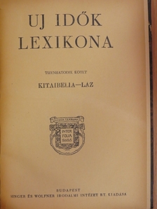 Uj Idők Lexikona 16. (töredék) [antikvár]
