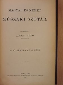 Magyar és német műszaki szótár I. [antikvár]