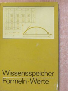 Karlheinz Martin - Wissensspeicher - Formeln, Werte [antikvár]