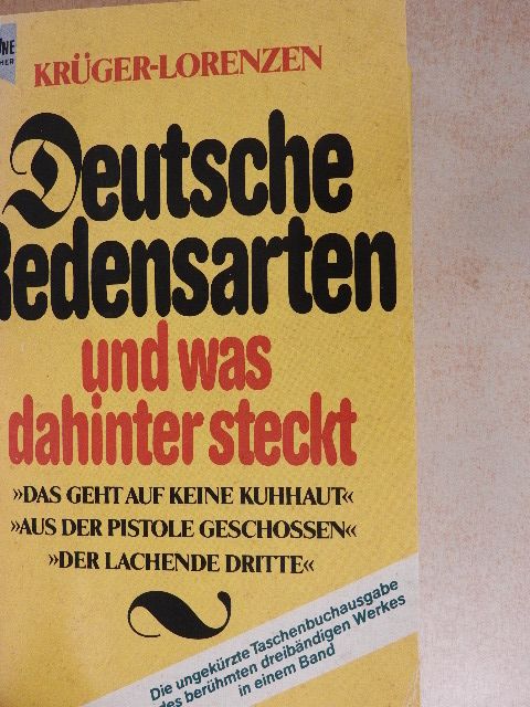 Krüger - Deutsche Redensarten und was dahinter steckt [antikvár]