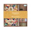 P0130-0593 - Kollekció Clairefontaine Frida Kahlo jegyzetfüzet, ceruza, binder csipesz, kapocs, radír