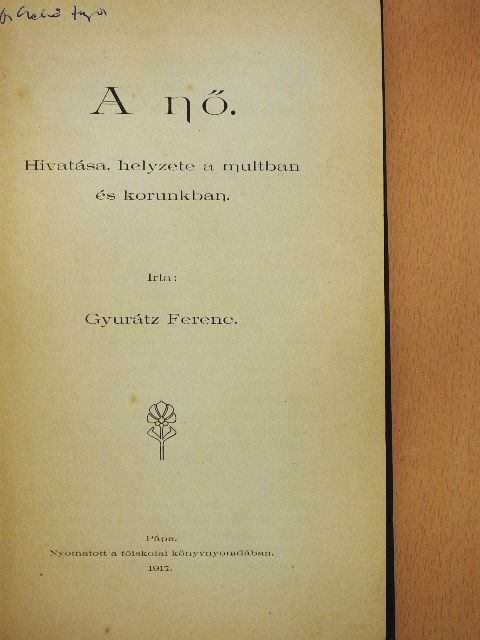 Gyurátz Ferenc - A nő [antikvár]