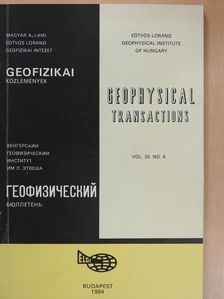 Balla Zoltán - Geophysical Transactions Vol. 30. No. 4. (dedikált példány) [antikvár]