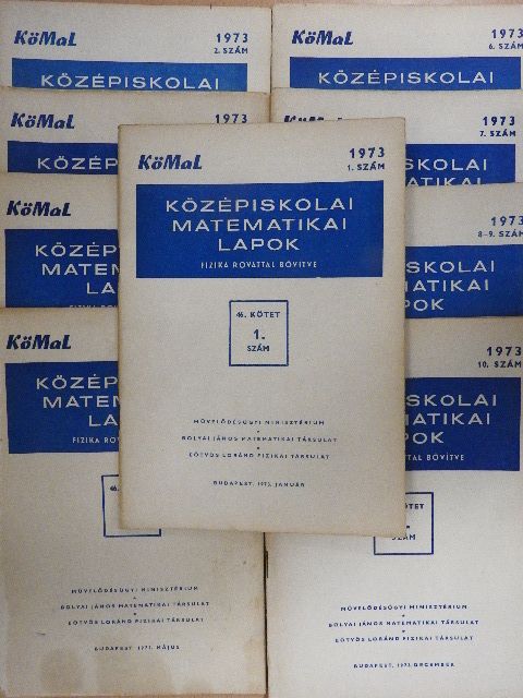 Középiskolai matematikai lapok 1973/1-10. [antikvár]