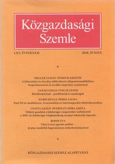 Halm Tamás - Közgazdasági Szemle LXV. évfolyam 2018. június [antikvár]