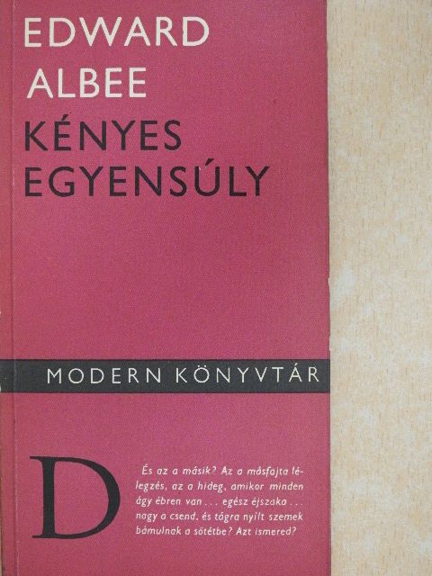 Edward Albee - Kényes egyensúly [antikvár]