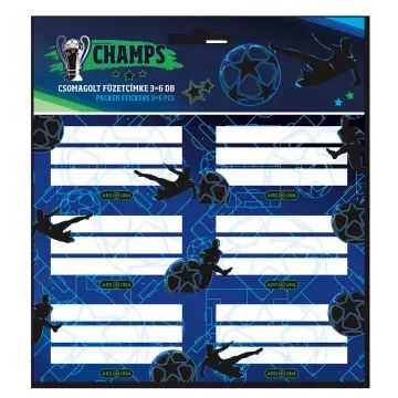 Champs: Füzetcímke - 3 x 6 db-os