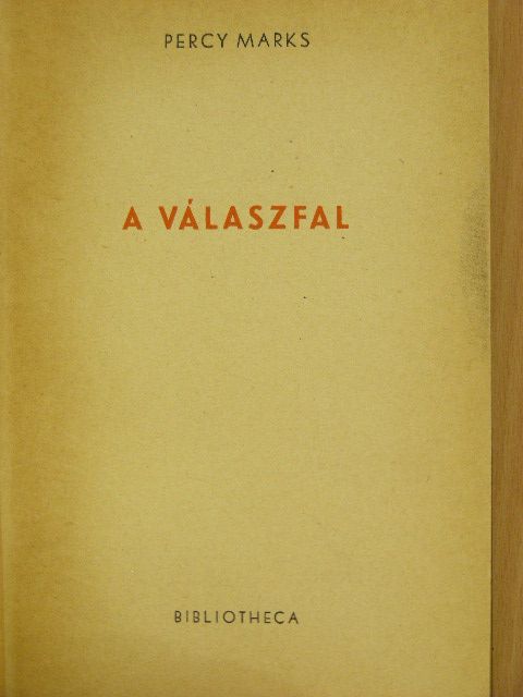 Percy Marks - A válaszfal [antikvár]