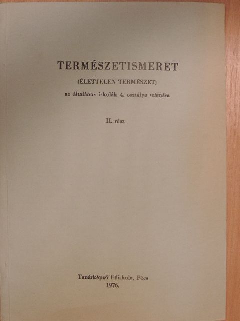 Természetismeret 4/II. [antikvár]