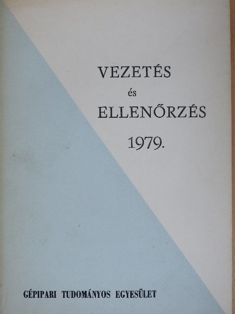 Csapó József - Vezetés és ellenőrzés 1979. [antikvár]