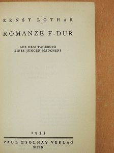 Ernst Lothar - Romanze F-dur [antikvár]
