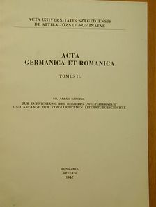 Berczik Árpád - Acta Germanica et Romanica Tomus II. [antikvár]