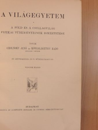 Cholnoky Jenő - A világegyetem [antikvár]