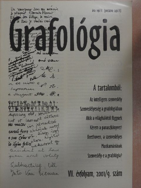 H. Bartha Réka - Grafológia 2001. szeptember [antikvár]