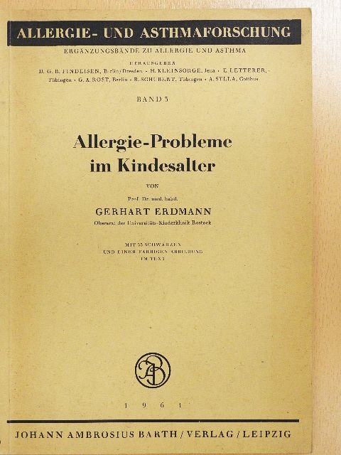 Gerhart Erdmann - Allergie-Probleme im Kindesalter [antikvár]