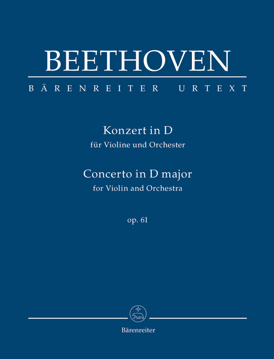BEETHOVEN - KONZERT IN D FÜR VIOLINE UND ORCHESTER OP.61, STUDIENPARTITUR URTEXT (JONATHAN DEL MAR)
