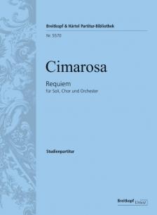 CIMAROSA - REQUIEM FÜR SOLI, CHOR UND ORCHESTER. STUDIENPARTITUR