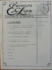 Czuppon Zoltán - Éremtani Lapok 1993. október [antikvár]