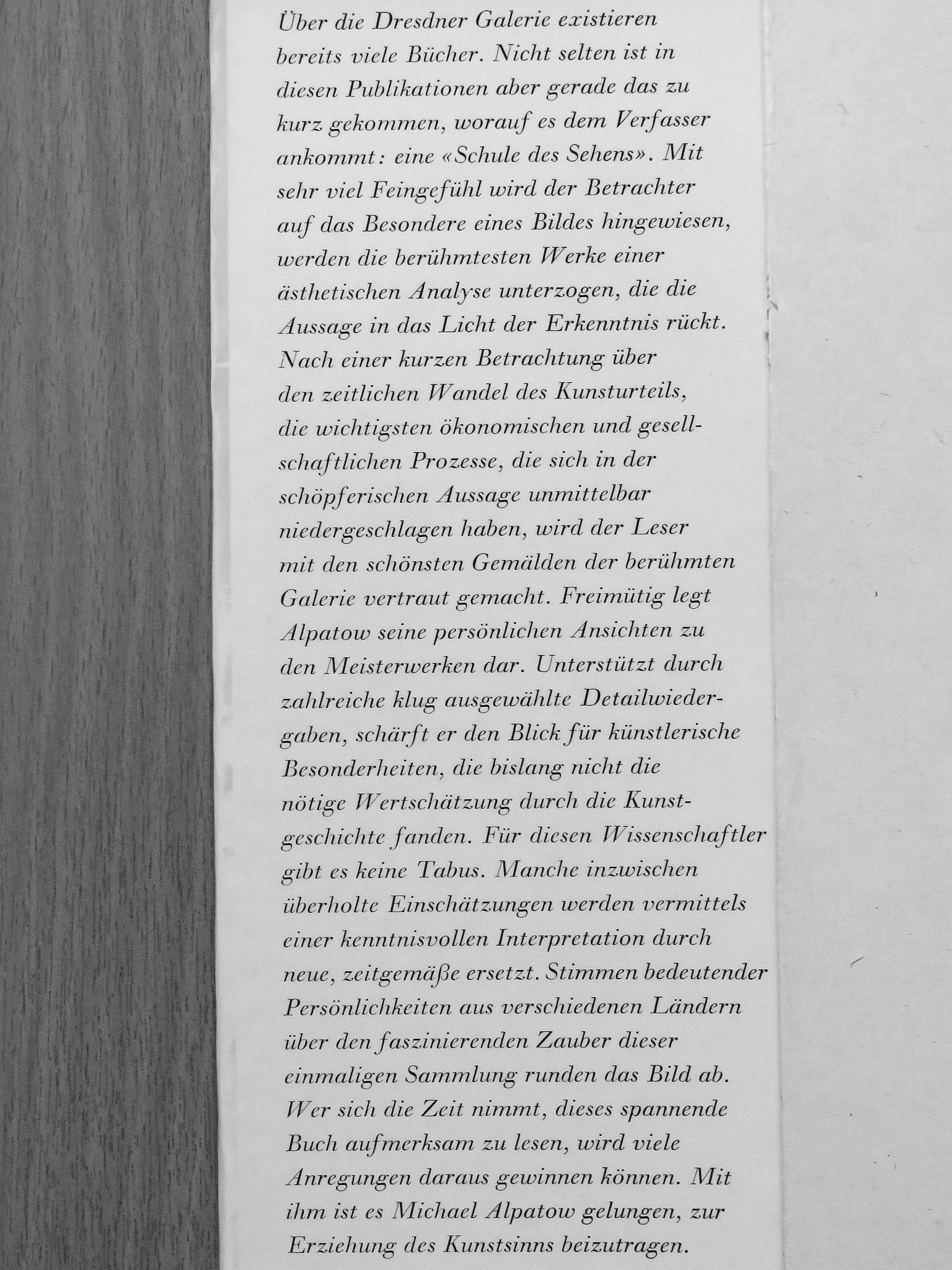 Michael W. Alpatow - Die Dresdner Galerie Alte Meister [antikvár]