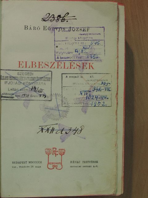 Báró Eötvös József - Elbeszélések [antikvár]
