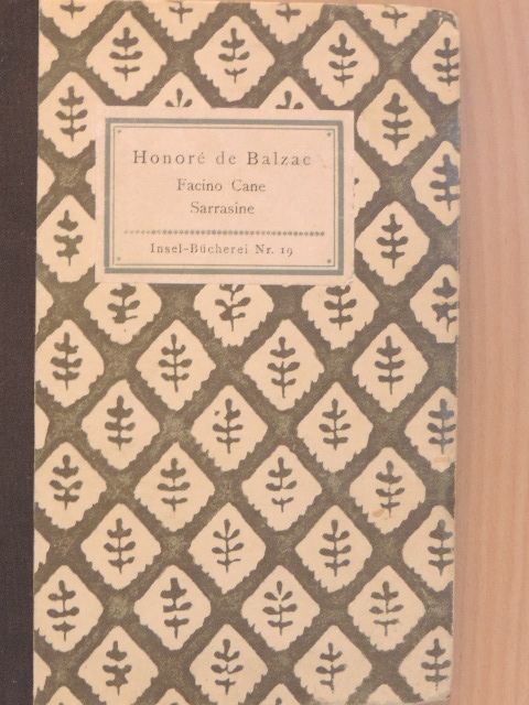 Honoré de Balzac - Facino Cane/Sarrasine [antikvár]