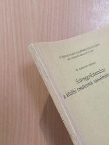 A. Rakitov - Szöveggyűjtemény a közlési rendszerek tanulmányozásához [antikvár]
