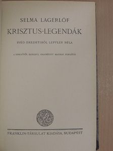 Selma Lagerlöf - Krisztus-legendák [antikvár]