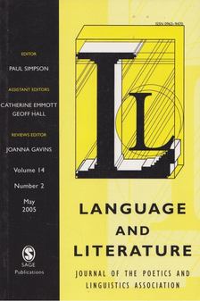 Paul Simpson - Language and Literature Volume 14 Number 2, May 2005 [antikvár]
