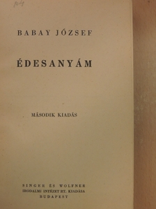 Babay József - Édesanyám [antikvár]
