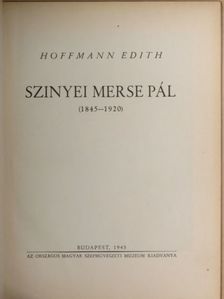 Hoffmann Edith - Szinyei Merse Pál [antikvár]