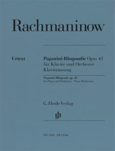 RACHMANINOV, SERGEI - PAGANINI-RHAPSODIE OP.43 FÜR KLAVIER UND ORCHESTER - KLAVIERAUSZUG