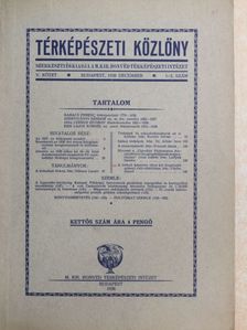 Dr. Albán Imre - Térképészeti közlöny 1938. december [antikvár]
