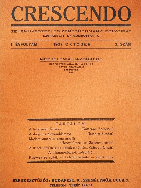 Giuseppe Radiciotti - Crescendo 1927. október [antikvár]