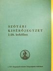 Dr. Hegedűs József - Szótári kísérőjegyzet [antikvár]