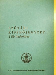 Dr. Hegedűs József - Szótári kísérőjegyzet [antikvár]