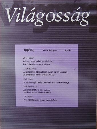 Angelusz Róbert - Világosság 1998. április [antikvár]