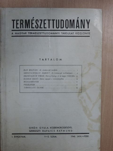 Baskai Ernő - Természettudomány 1946. január-december [antikvár]