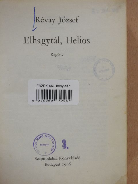 Révay József - Elhagytál, Helios [antikvár]