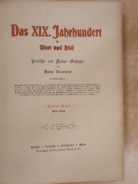 Dr. Georg Galland - Das XIX. Jahrhundert in Wort und Bild III. (gótbetűs) [antikvár]