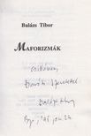 Balázs Tibor - Maforizmák (dedikált) [antikvár]