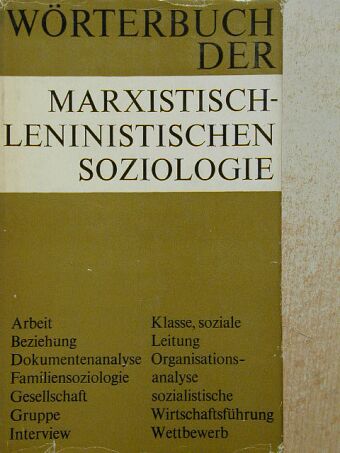 Erich Hahn - Wörterbuch der Marxistisch-Leninistichen Soziologie [antikvár]