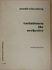 Arnold Schoenberg - Variationen für Orchester [antikvár]