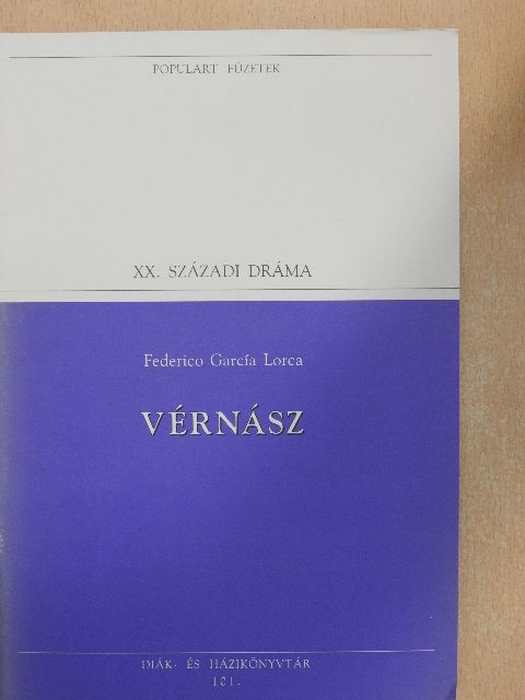 Federico García Lorca - Vérnász/Címtelen színdarab [antikvár]