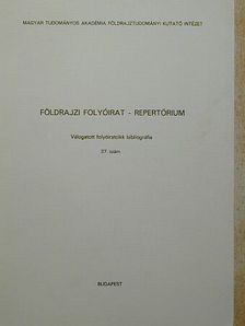 Földrajzi folyóirat - Repertórium [antikvár]