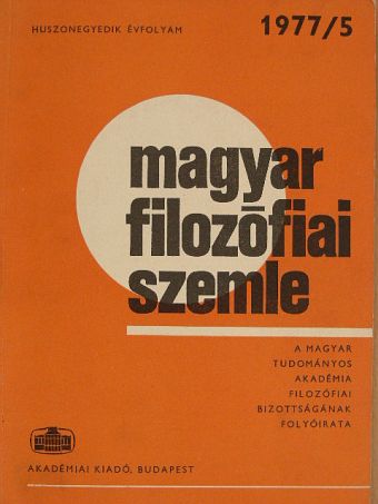 Fukász György - Magyar Filozófiai Szemle 1977/5. [antikvár]